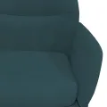 Chaise de relaxation avec tabouret Bleu Velours