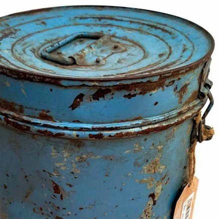 Decorative canister Alexandra House Living Blue Iron Traditional style 2