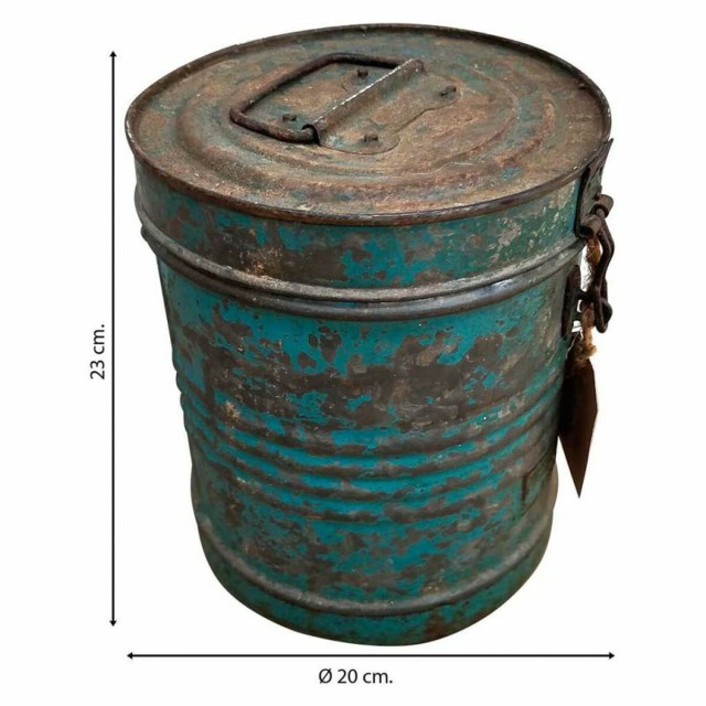 Decorative canister Alexandra House Living Blue Iron Traditional style