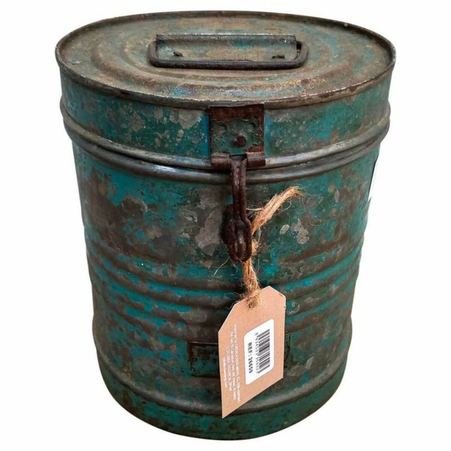 Decorative canister Alexandra House Living Blue Iron Traditional style