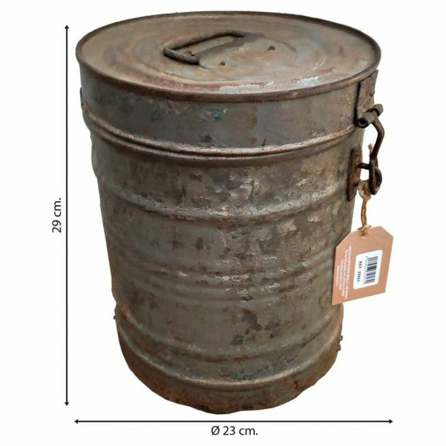 Decorative canister Alexandra House Living Grey Iron Traditional style