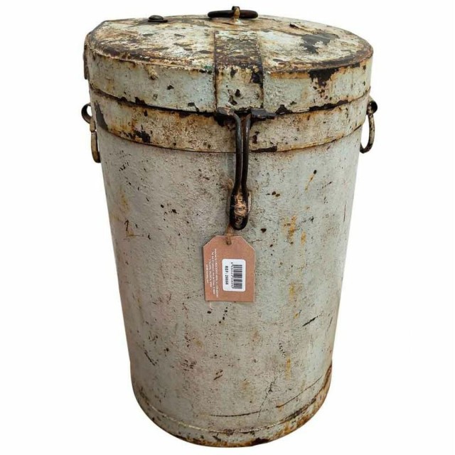 Bidone decorativo Alexandra House Living Crema Ferro Stile artigianale