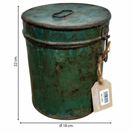 Decorative canister Alexandra House Living Green Iron Traditional styl