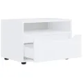 Meuble TV VISNES blanc 60x40x38 cm bois d'ingénierie