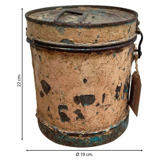 Decorative canister Alexandra House Living Cream Iron Traditional styl