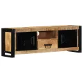 Meuble TV 100x30x35 cm bois massif de manguier brut