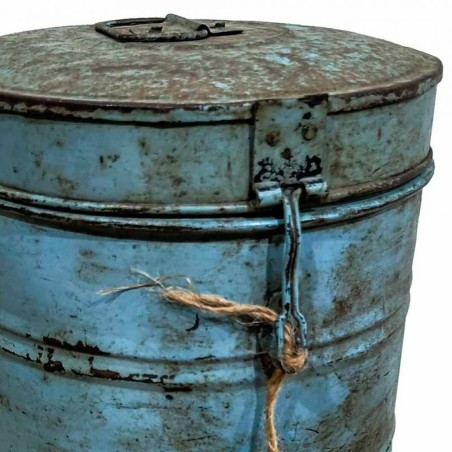 Decorative canister Alexandra House Living Blue Iron Traditional style