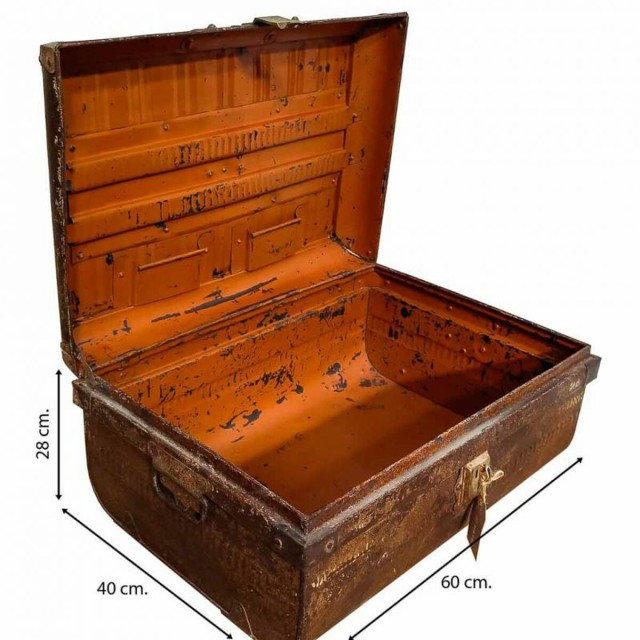 Decorative suitcase Alexandra House Living Brown Iron Traditional styl