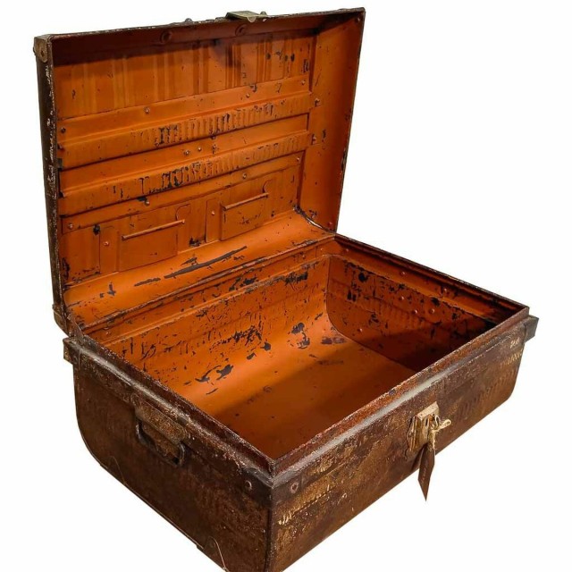 Decorative suitcase Alexandra House Living Brown Iron Traditional styl