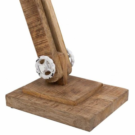 Flexo/Lampe de bureau Alexandra House Living Blanc Métal Fer Bois de