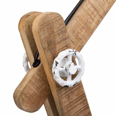 Flexo/Lampe de bureau Alexandra House Living Blanc Métal Fer Bois de