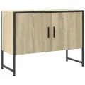 Armoire lavabo de salle de bain chêne sonoma bois d'ingénierie