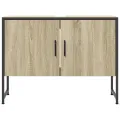 Armoire lavabo de salle de bain chêne sonoma bois d'ingénierie