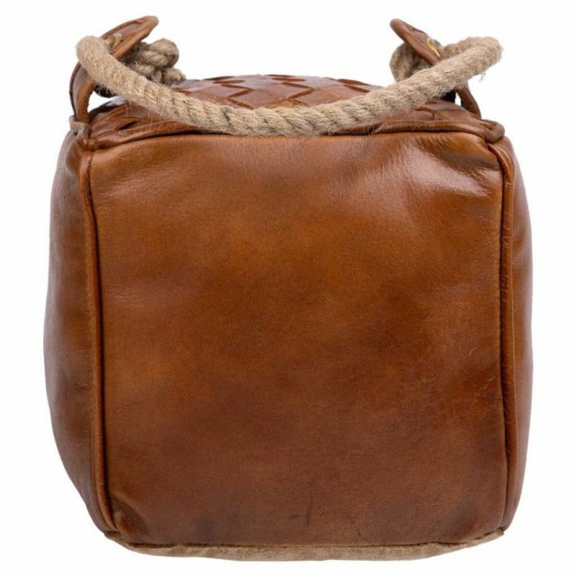 Butée de porte Alexandra House Living Coton Cuir 20 x 20 x 20 cm Marr