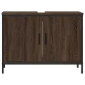 Armoire lavabo de salle de bain chêne marron 80x30x60 cm