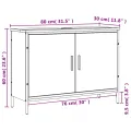 Armoire lavabo de salle de bain chêne marron 80x30x60 cm