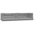 Salon palette de jardin avec coussins 3pcs bois d'acacia massif