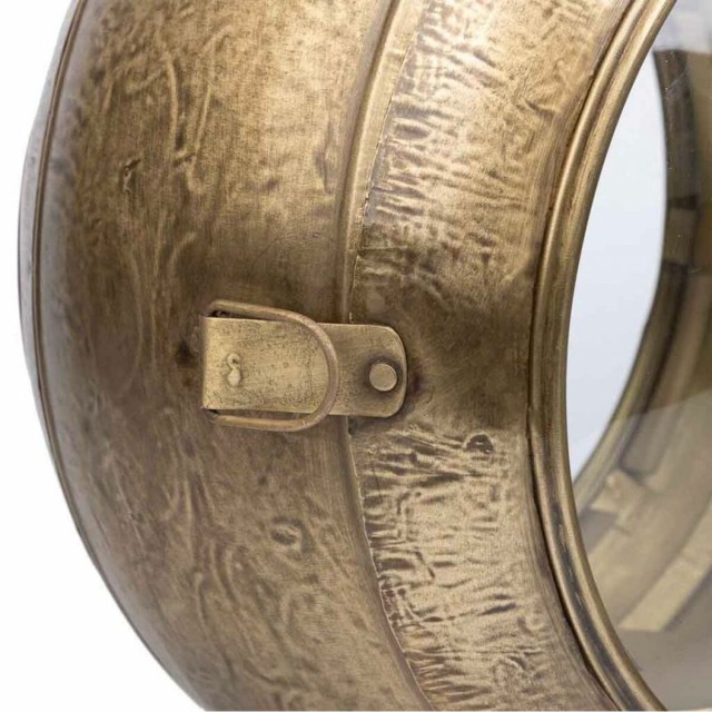 Kerzenhalter Alexandra House Living Gold Metall Glas Eisen 21 x 47 x 3