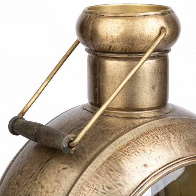 Kerzenhalter Alexandra House Living Gold Metall Glas Eisen 21 x 47 x 3