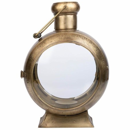 Kerzenhalter Alexandra House Living Gold Metall Glas Eisen 21 x 47 x 3