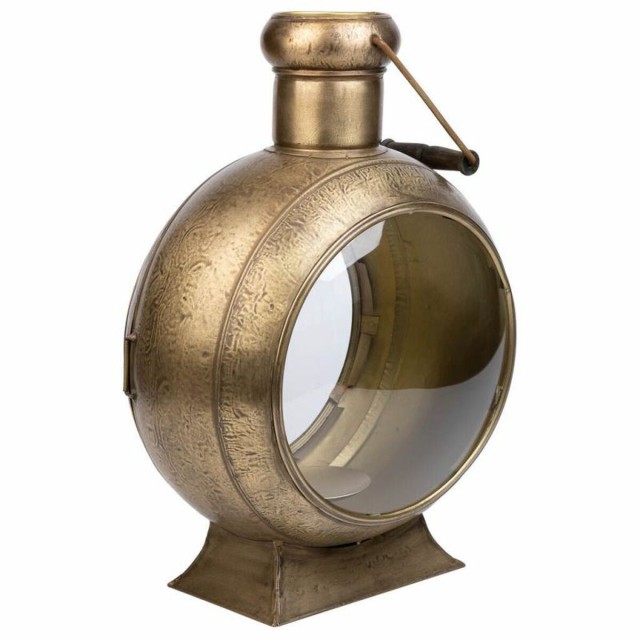 Kerzenhalter Alexandra House Living Gold Metall Glas Eisen 21 x 47 x 3