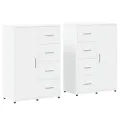 Buffets 2 pcs blanc 60x31x84 cm bois d'ingénierie