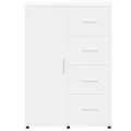 Buffets 2 pcs blanc 60x31x84 cm bois d'ingénierie