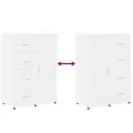 Buffets 2 pcs blanc 60x31x84 cm bois d'ingénierie