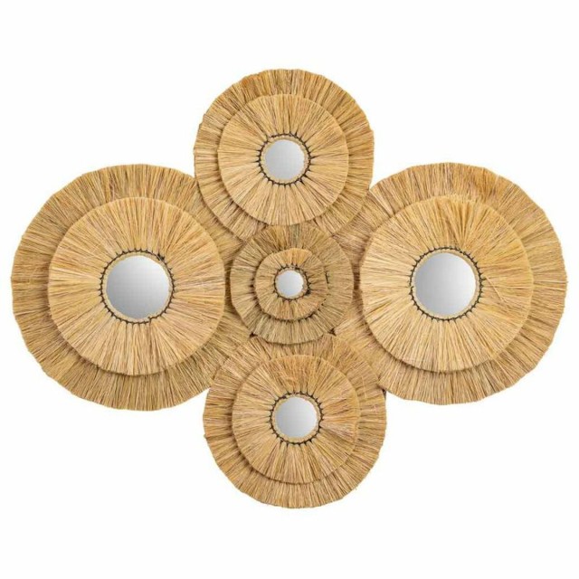 Espejo de pared Alexandra House Living Marrón 77 x 3 x 97 cm Geométr