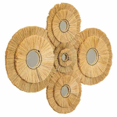 Espejo de pared Alexandra House Living Marrón 77 x 3 x 97 cm Geométr