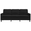 Canapé à 3 places Noir 180 cm Velours