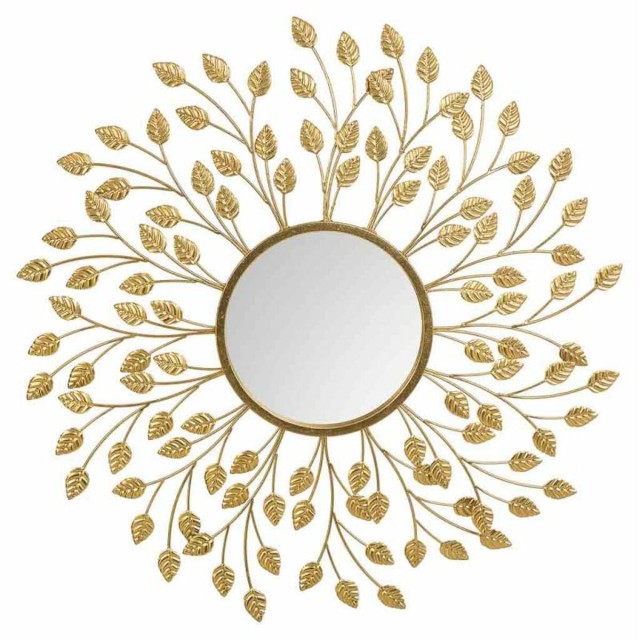 Specchio da parete Alexandra House Living Dorato 2 x 79 x 79 cm Cerchi