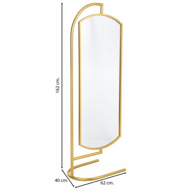 Miroir sur pied Alexandra House Living Or Métal Fer Miroir 40 x 162 x