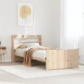Cadre de lit avec tête de lit sans matelas 75x190 cm