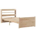 Cadre de lit avec tête de lit sans matelas 75x190 cm