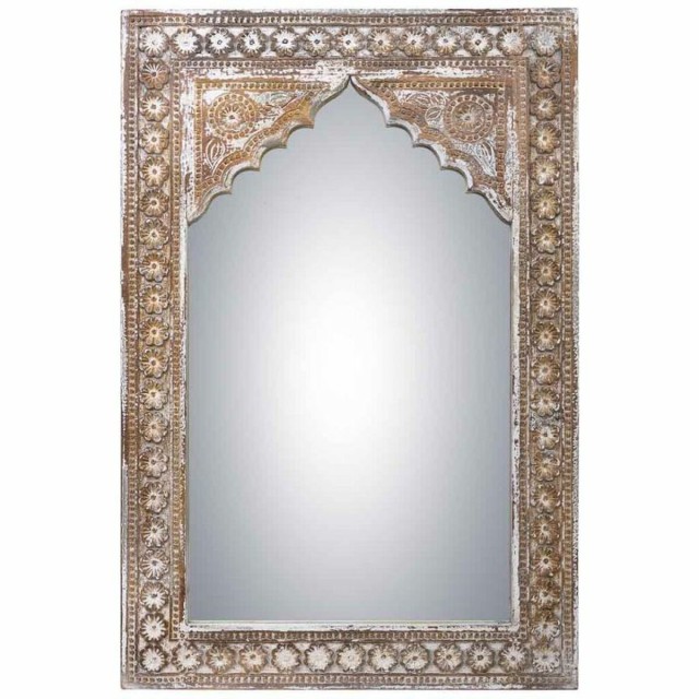 Wall mirror Alexandra House Living White Grey 4 x 90 x 60 cm Rectangul