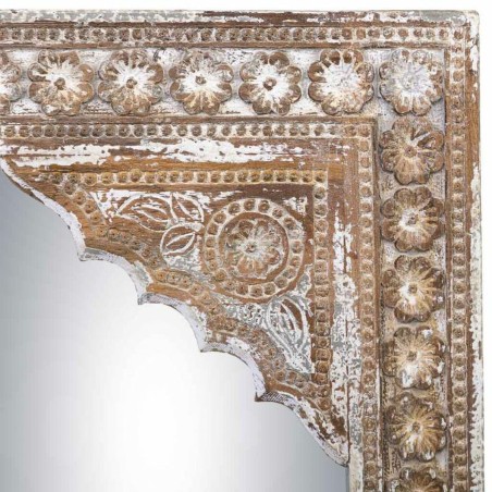 Specchio da parete Alexandra House Living Bianco Grigio 4 x 90 x 60 cm