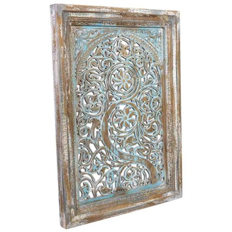 Decorazione da Parete Alexandra House Living Grigio Legno di mango 6 x