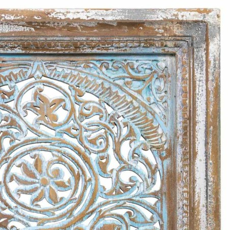 Wanddecoratie Alexandra House Living Grijs Mangohout 6 x 106 x 76 cm