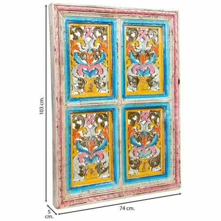 Wanddecoratie Alexandra House Living Mangohout 5 x 103 x 74 cm