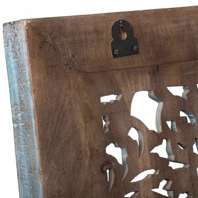 Décoration murale Alexandra House Living Bleu Bois de manguier 6 x 12