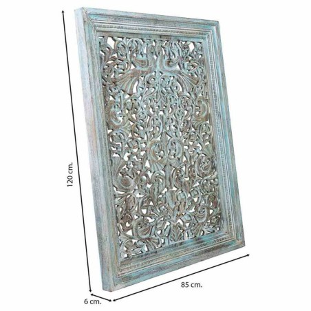 Decorazione da Parete Alexandra House Living Azzurro Legno di mango 6