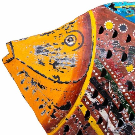 Kerzenschale Alexandra House Living Mango-Holz 10 x 32 x 50 cm Fisch 2