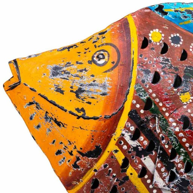 Kerzenschale Alexandra House Living Mango-Holz 10 x 32 x 50 cm Fisch