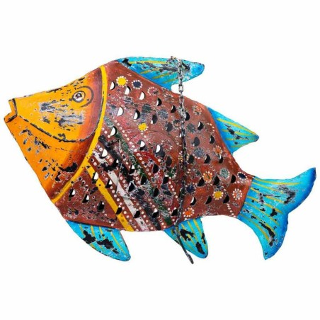 Candleholder Alexandra House Living Mango wood 10 x 32 x 50 cm Fish