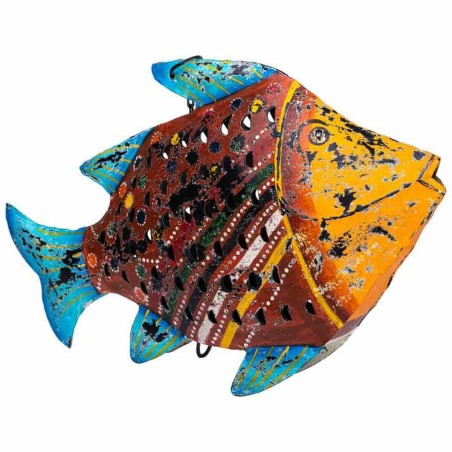 Candleholder Alexandra House Living Mango wood 10 x 32 x 50 cm Fish