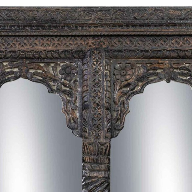 Espejo de pared Alexandra House Living Negro 12 x 150 x 183 cm Rectang