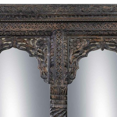 Espejo de pared Alexandra House Living Negro 12 x 150 x 183 cm Rectang