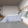 Ensemble de housse de couette Gris 260x220 cm Coton