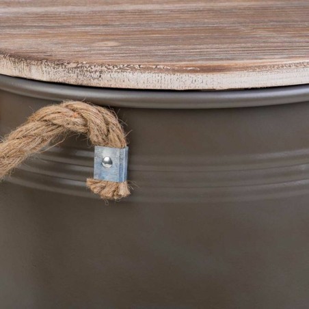 Bucket container Alexandra House Living Urban Brown Hemp Metal Fir woo